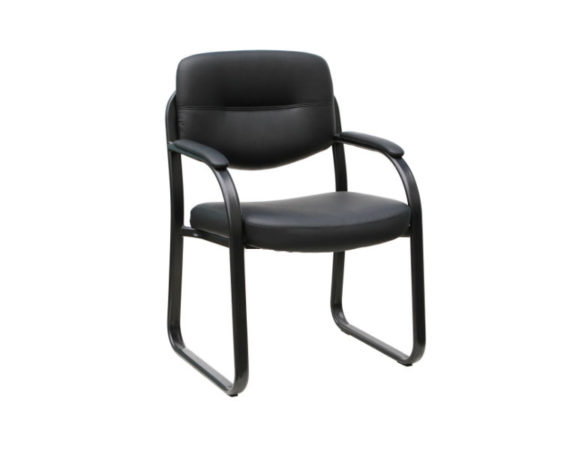 Black Leather Guest Chairs