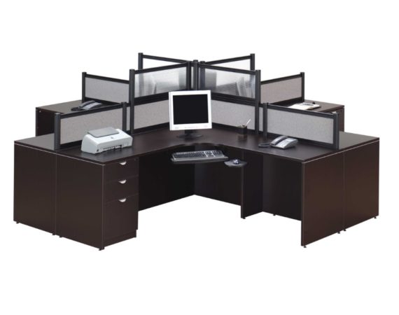 Laminate desks with Borders panels